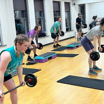 people working out